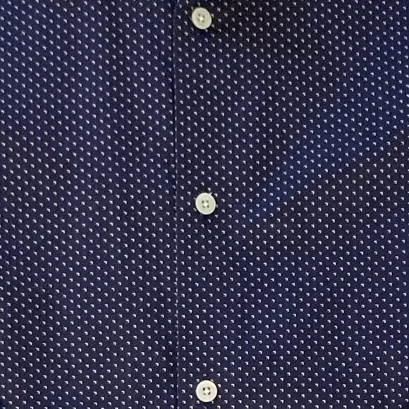 Bonobos Navy Blue Stretch Tailored Fit Long Sleeve Button Down Shirt Size 15-34 - Picture 3 of 8